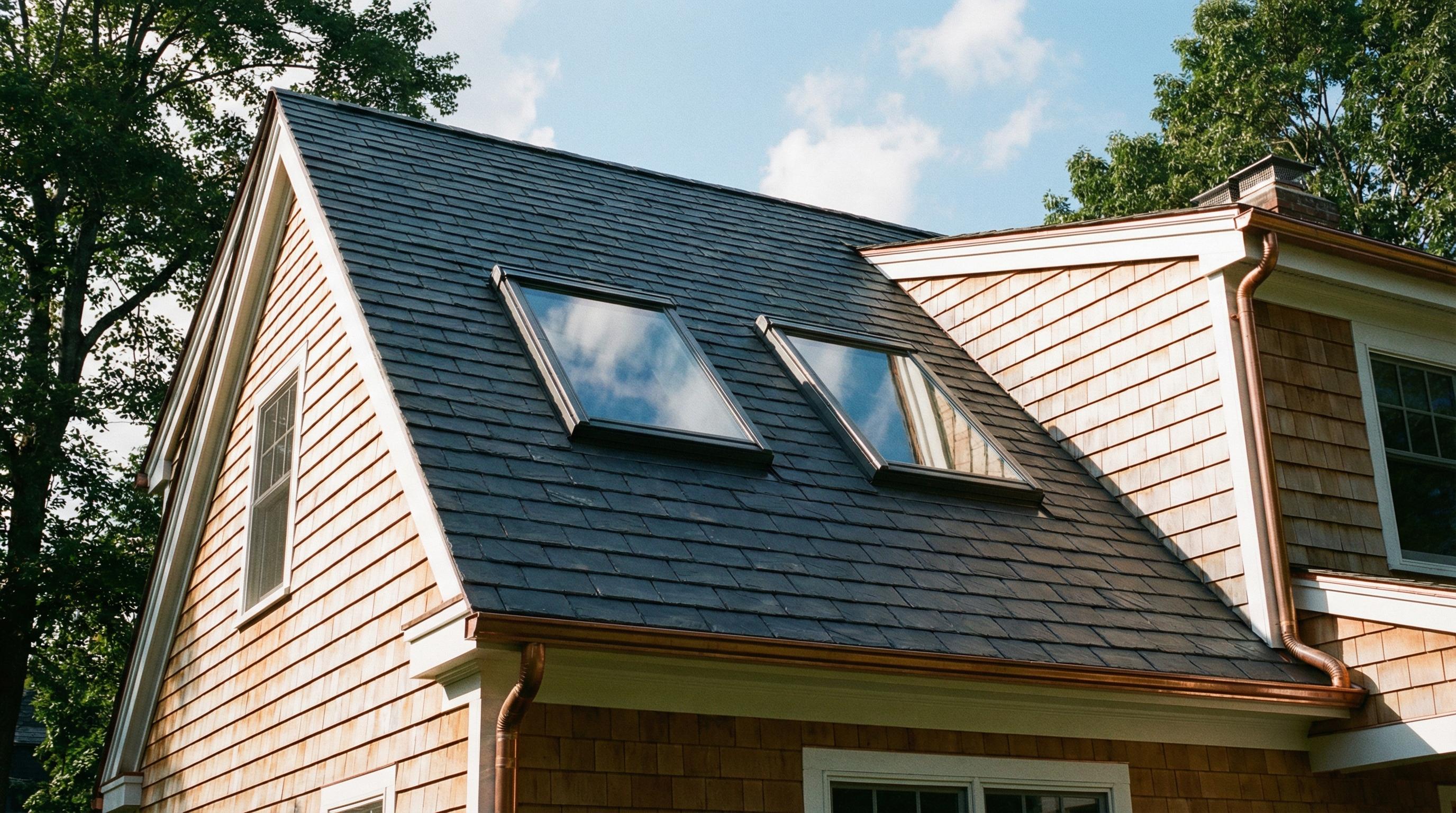 VELUX skylights installed on a residential home by Colfax Glass